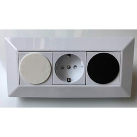 STECKEL® Socket Covers (3 x White + 6 x Black) Dust Cover Socket Cover for Clean Schuko Sockets Socket Strips Multiple Sockets Splash Guard saves annoying cleaning