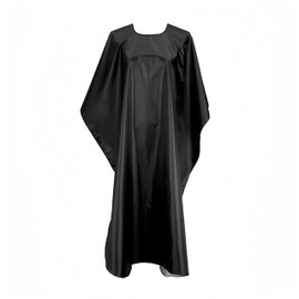 Rcxnm Black Nylon Hairdressing Cape with Elastic Waist and Buckles, black