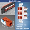 Everest Media Solutions 45° Angled CAT6 Keystone Jack in Orange