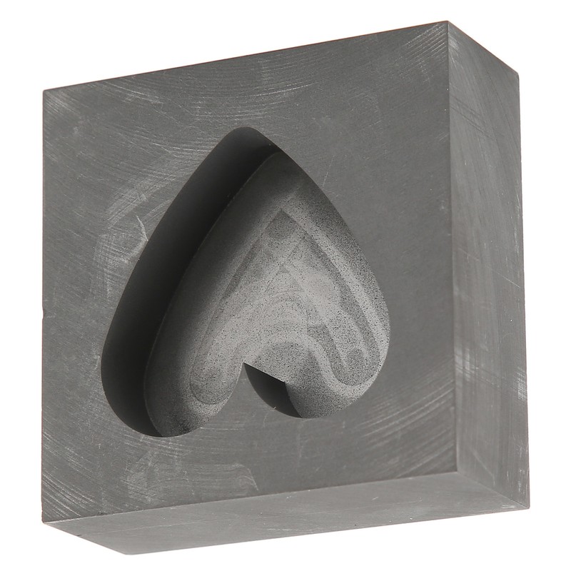 Graphite Casting Mold Professional Heart Shaped Ingot Casting Refining Mould