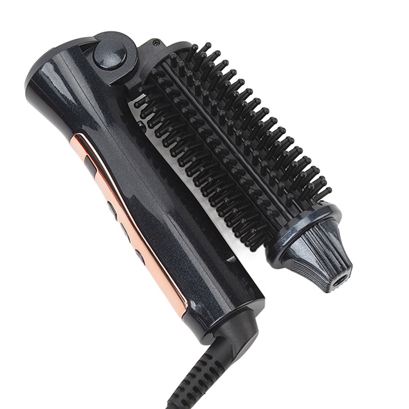 Foldable Hair Curler Straightening Brush Adjustable Temperature Anti Scald Ceramic