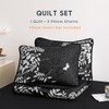 Wake In Cloud - Floral Quilt Set, Botanical Elegant Flower