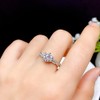Shiny Full Diamond Ring 1Carat Round Cut Cubic Zirconia Promise