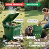 HCGADON 2-Pack InGround Compost Bin for Garden Beds, 8L Worm