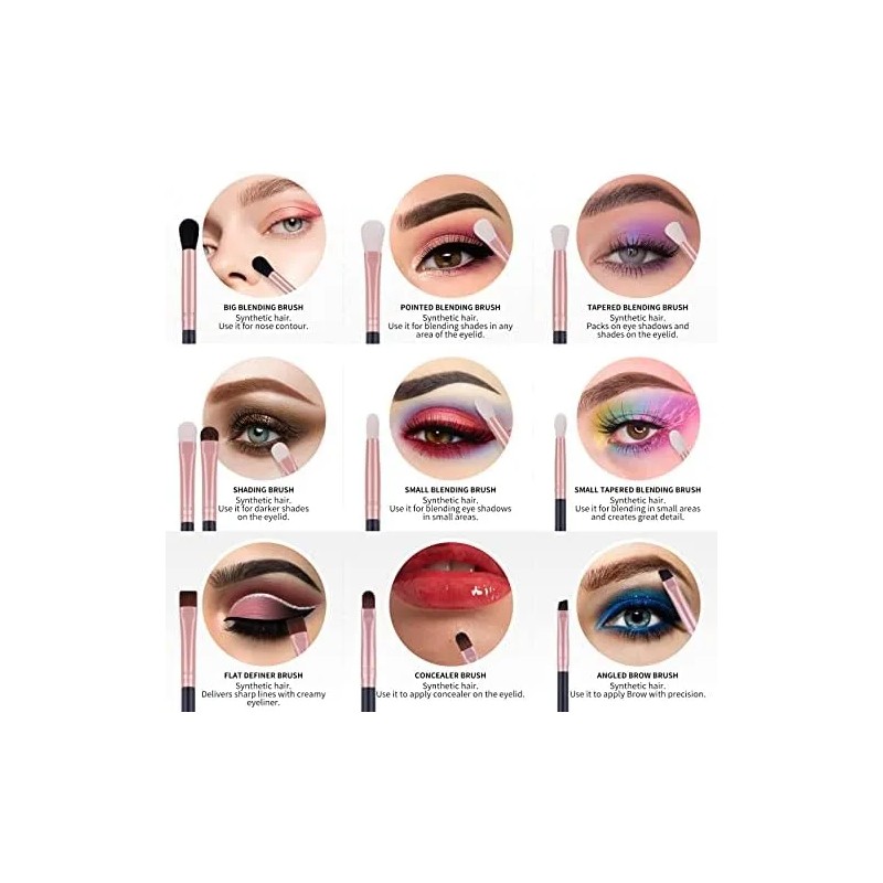 Docolor Brochas Para Sombra De Ojos Juego De Brochas De