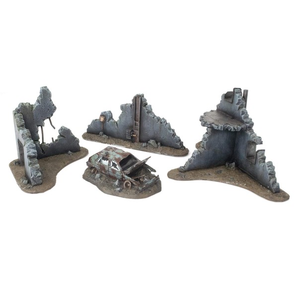 War World Gaming War Torn City Zerstörte Gebäude Set von