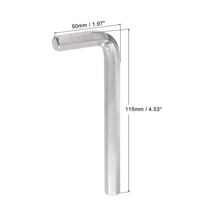 uxcell 10mm Hex Key Wrench, L Shaped CR-V Repairing Tool