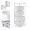 AngelcityCC 4-Tier Rotating Storage Rack for Kitchen, Fruit & Vegetable