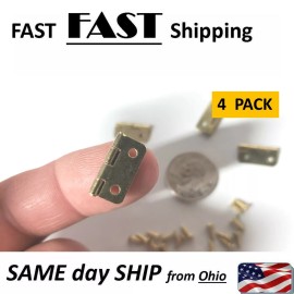 small brass hinge hindge - woodworking / jewelry box / doll house