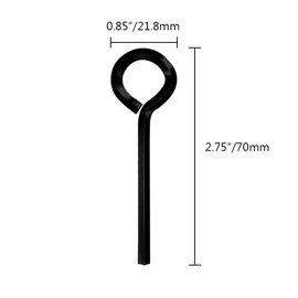 Alamic 5/32 inch Standard Hex Dogging Key Allen Wrench Door Key for Push Bar Panic Exit Devices - 6 Pack(Black)
