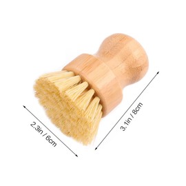 IWOWHERO 2Pcs Durable Brush Scrubber with Firm Bristles for Kitchen Cleaning Handle for for Pots Pans and Dishes
