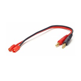 GT Power Battery Charger Charging Cable: HXT 3.5mm Male (Walkera Style) to 4mm Bullet Banana Plugs