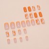 MISUD Press on Nails Short Square Fake Nails Glossy Glue
