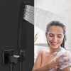 NearMoon Wall Supply Elbow with Handheld Shower Holder - Solid