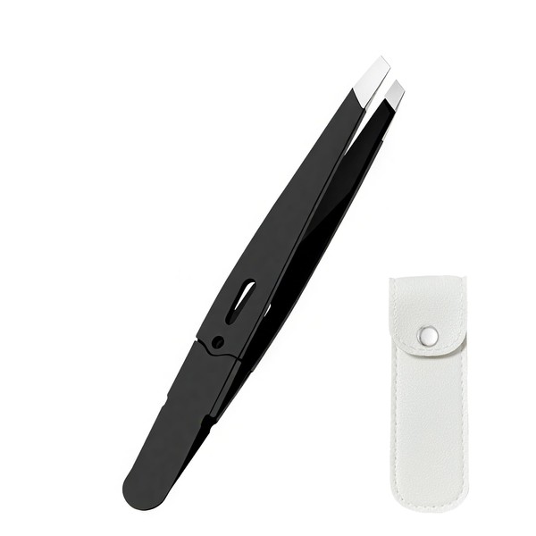 Eupneicu Tweezers, tweezers for eyebrows, stainless steel slanted hair removal