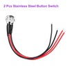 DMiotech 1/2 Inch Stainless Steel Momentary Push Button Switch Flat