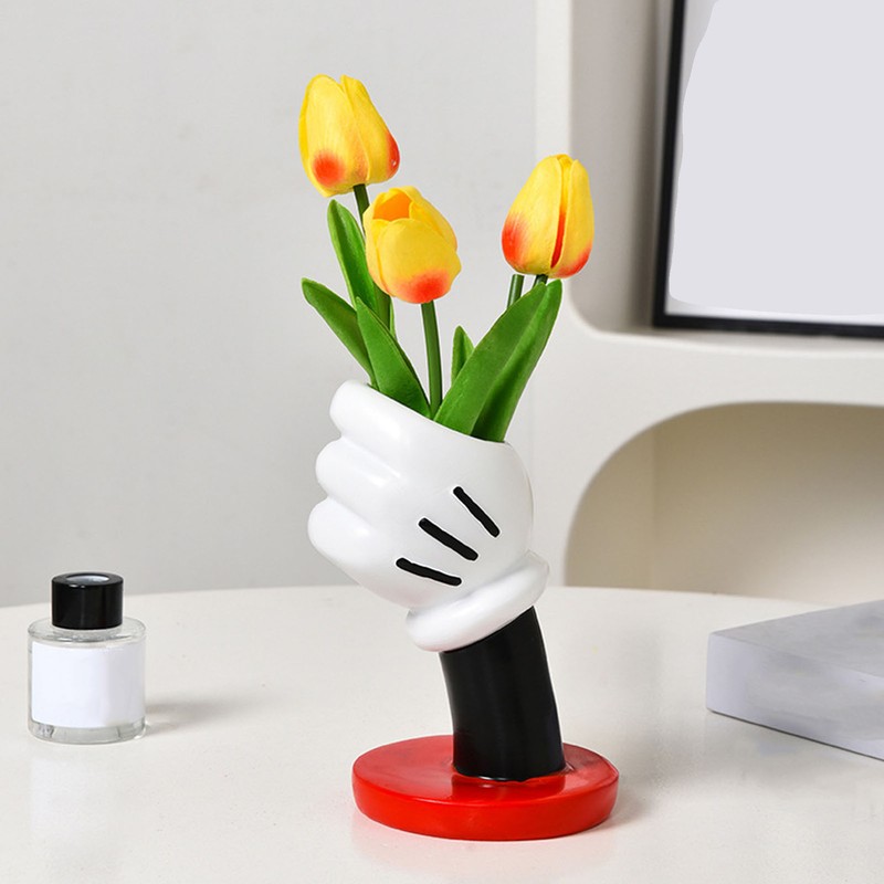 Cute Cartoon Vase Synthetic Resin Flower Vase Multifunctional Vase Decoration