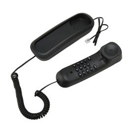 ZJchao Teléfono Fijo con Cable, Teléfono Doméstico para Montaje en Pared o Escritorio con Botones Grandes, Rellamada Silenciosa, Diseño Retro Antiguo