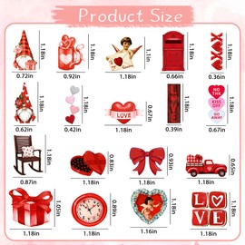 18 Pairs Valentine's Day Acrylic Earrings for Women Glitter Xoxo Love Heart Dangle Earrings Valentines Gifts for Wedding Decoration Valentine's Jewelry