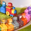 MOONKATE Farm Animals Montessori Train Set Toys, Sorting Counting Matching