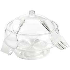 Prodyne AB-3-D Acrylic Salad Bowl & Servers, Clear