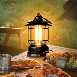 Portable LED Camping Lanterns, 3 Pack Rechargeable Battery Lanterns with Stempless Dimming, Waterproof Camping Tent Lights for Home, Hiking, Camping, Patio, Porch