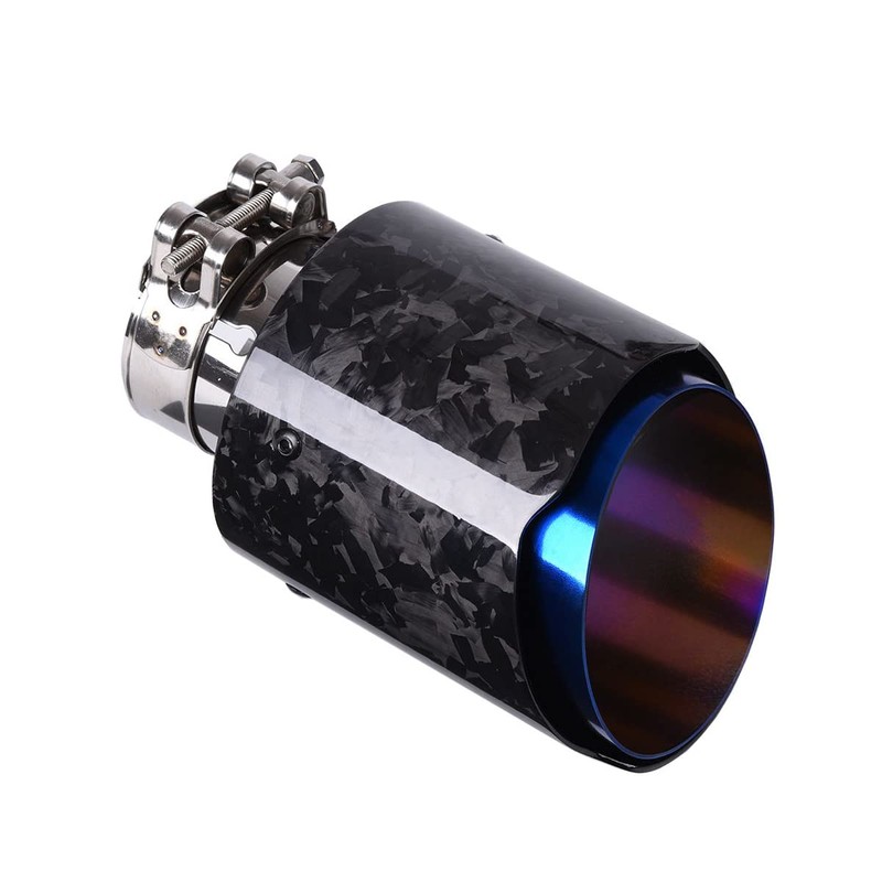 Kipalm Carbon Fiber Exhaust Tip Bolt-On Exhaust Pipe Glossy Forged