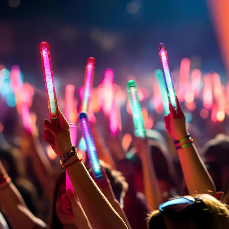 12 Pcs Varitas Luminosas Led Con Modos Para Fiestas Eventos
