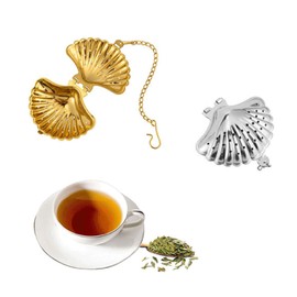 CHSEEO 304 Stainless Steel Tea Strainer Infuser Ball, 3 Pack Tea Strainers for Loose Tea Teapots Cups Mugs, Food Grade Tea Accessories Tea Infuser Pot Reusable Tea Bags, Funny Gift, Gold & Silver