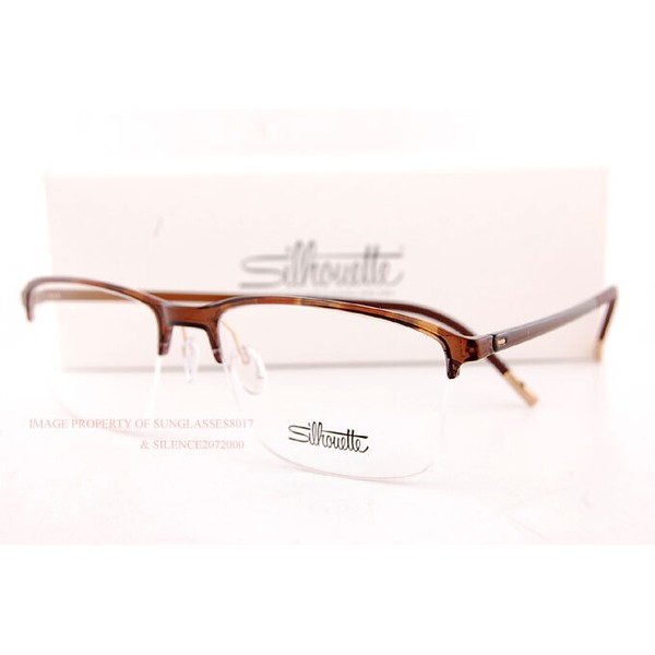 New Silhouette Eyeglass Frames SPX Illusion Nylor 2913 6130 Havana Walnut 55