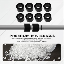 Rubber Roller Replacement for Cricut Accessories Retaining Rings, Complete Repair Tools Parts Kits w/8× Rubber Roller, 8× Clip Rings, 1×Pliers, 3×Screwdriver Compatible with Cricut Maker/Maker 3 Only