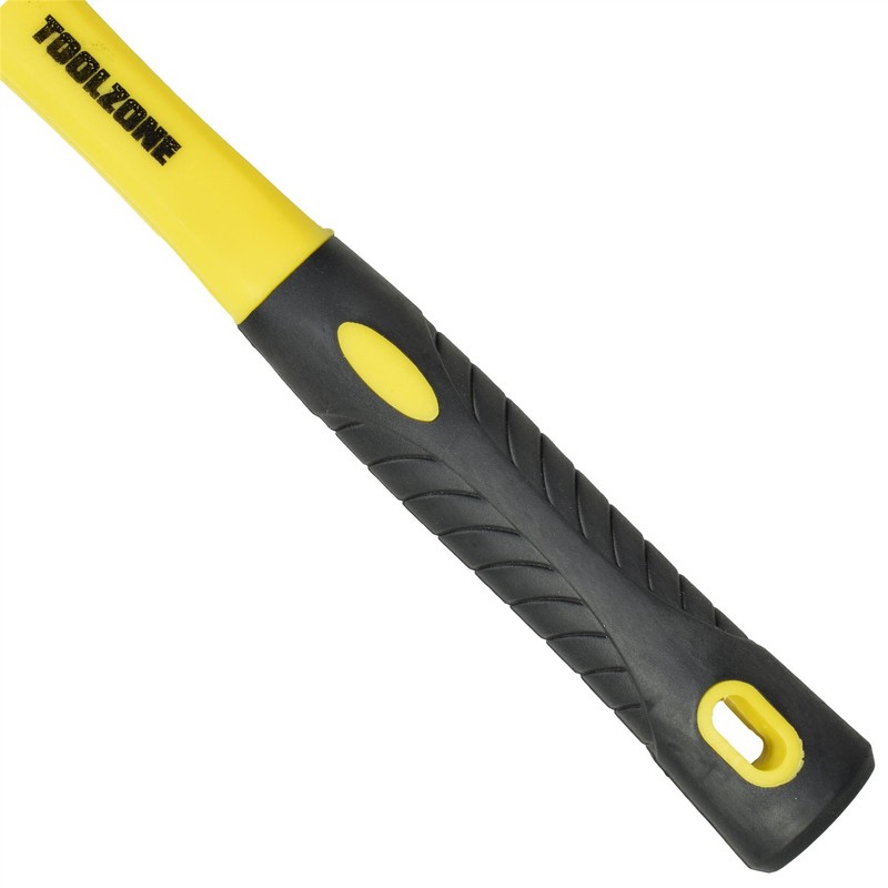 16oz White Rubber Mallet Non Marking Hammer with Fibreglass Handle