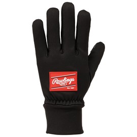 Rawlings Baseball Jr. Children's Cold Gloves Junior Fleece Gloves EAC14F06J Black/Red Size One Size Fits All