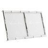 4x4 Double Silver Metal Picture Frame with Bamboo Design