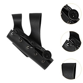 ａ aternee Belt Sword Sheath Medieval Cosplay Sword Fixing Tool PU Leather Sword Frog Holder for Christmas Theme Party Cosplay Party, black