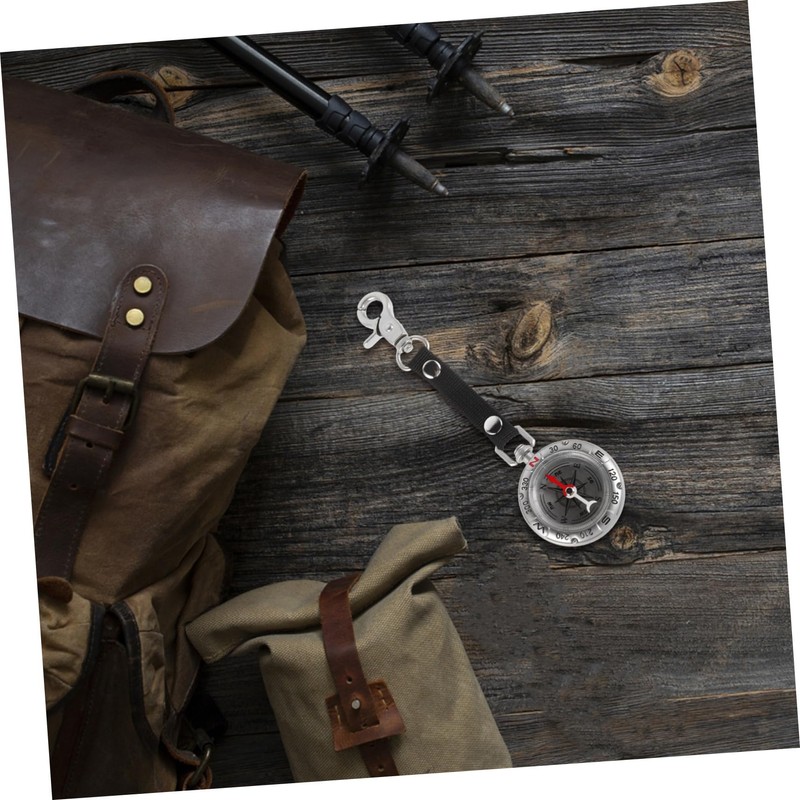 Totority Portable Keychain Compass for Outdoor Navigation Wear Resistant Zinc