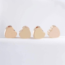 GOIYZTTR Pack of 20 Heart Beads Metal Beads Crafts for DIY Bracelet Necklace Jewellery Crafts and Other Crafts - Golden