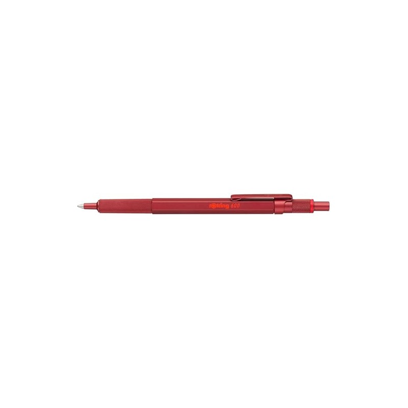 rOtring 600 Ballpoint Pens, Medium Point, Black Ink, Red Barrel,
