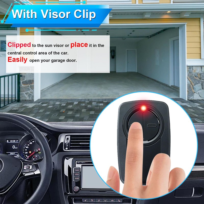‌380UT 375UT 375LM 2-Button Remote Control, Klik5U-Bk2 Clicker for Chamberlain