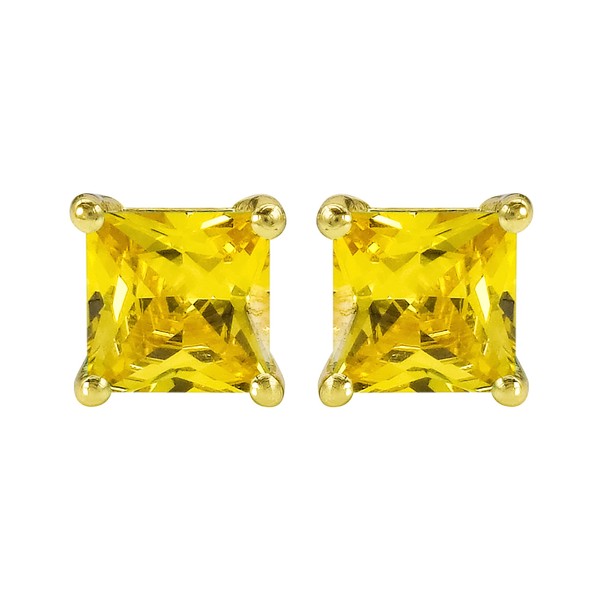Navachi 925 Sterling Silver 18k White Gold Plated 1.6ct Square