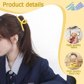 3 lápices clip de mujeres de vuelta a la escuela lápices amarillos pinzas de pelo primavera clip de pelo maestro accesorios de estilo