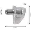 Pack of 20 Shelf Support 6 mm Plastic Transparent with