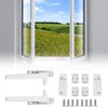 Yuiturt 2 Pcs Window Handle, Double Glazing UPVC Window Handles,