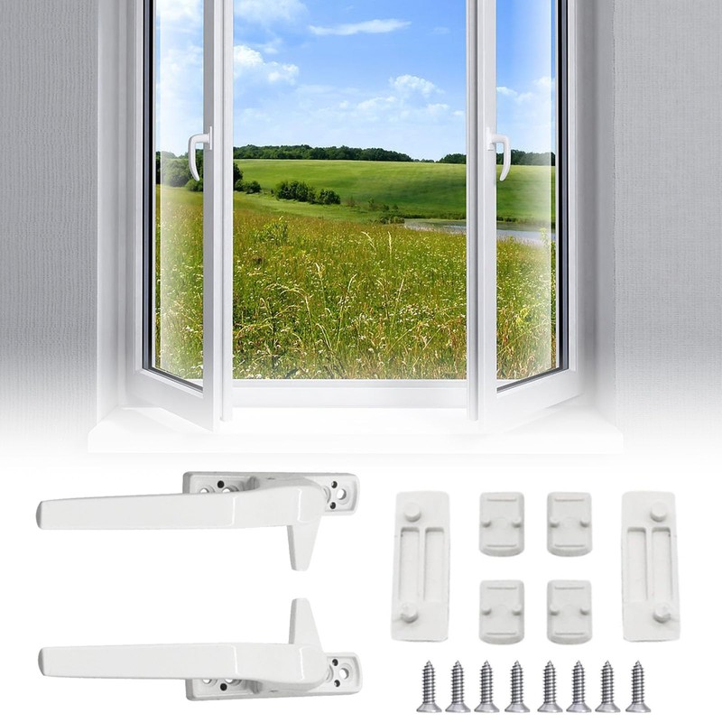 Yuiturt 2 Pcs Window Handle, Double Glazing UPVC Window Handles,