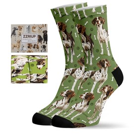 ZZRIUP Dogs Socks for Women Men, German Shorthair Pointer Gifts for Dogs Lover, Dog Mom Gifts for Women Wife, Dog Dad Gifts