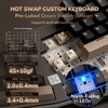 RK ROYAL KLUDGE A70 Wireless Ergonomic Keyboard, Alice Split Mechanical