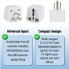 Bates- Universal Adapter, 6 Pack, White Travel Adapter, UK to