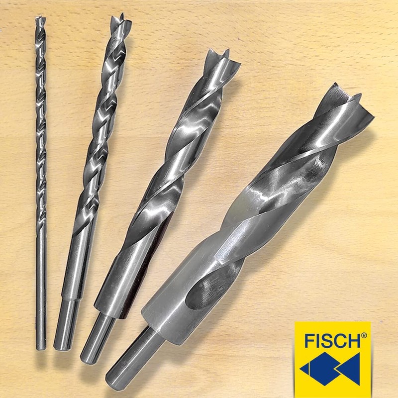 FISCH - HSS Wood Twist Drill Bit Set 19-Piece Diameter