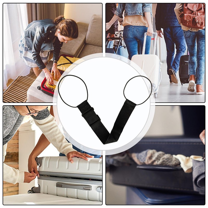 Travel Belt for Luggage Over Handle,Suitcase Elastic Strap Belt -