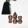 Yourandoll 7 Pieces Zinc Alloy Metal Dice Polyhedron Dice D20